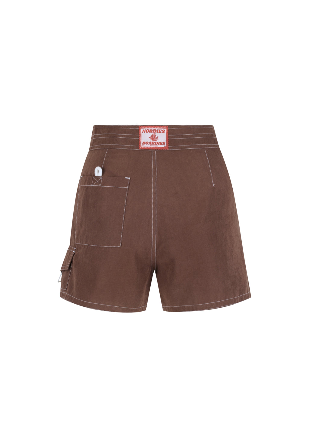 Tie Front Boardshorts - Mocha