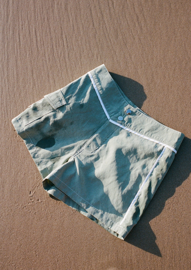 Snap Front Boardshorts - Moss