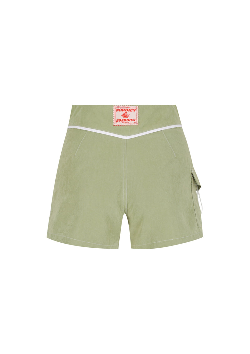 Snap Front Boardshorts - Moss