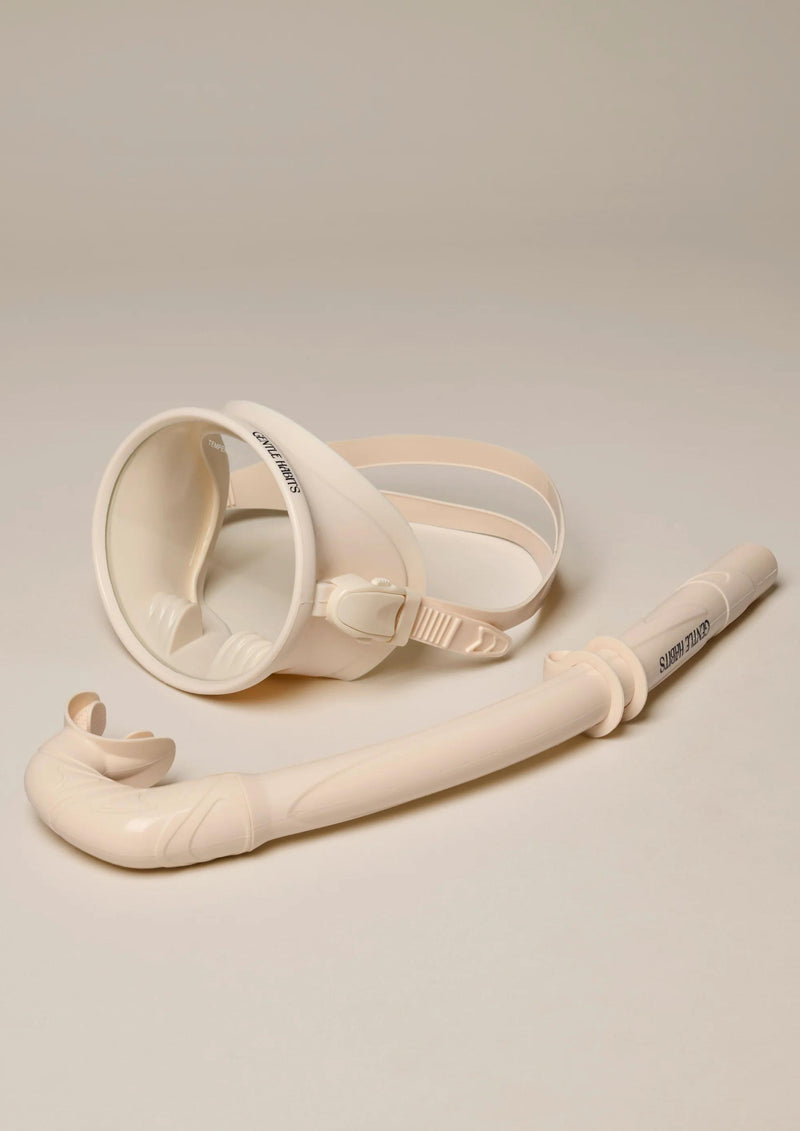 Dive Mask Snorkel Set - Cream