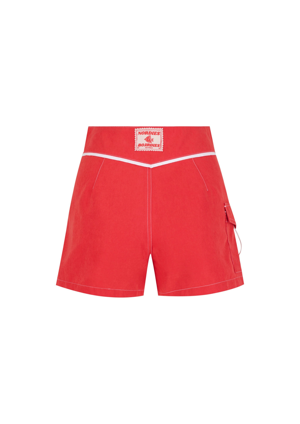 Snap Front Boardshorts - Red