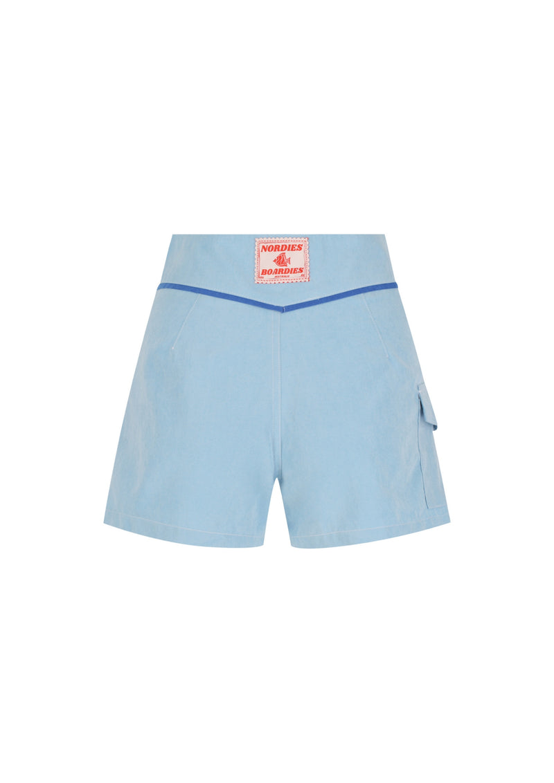 Snap Front Boardshorts - Sky