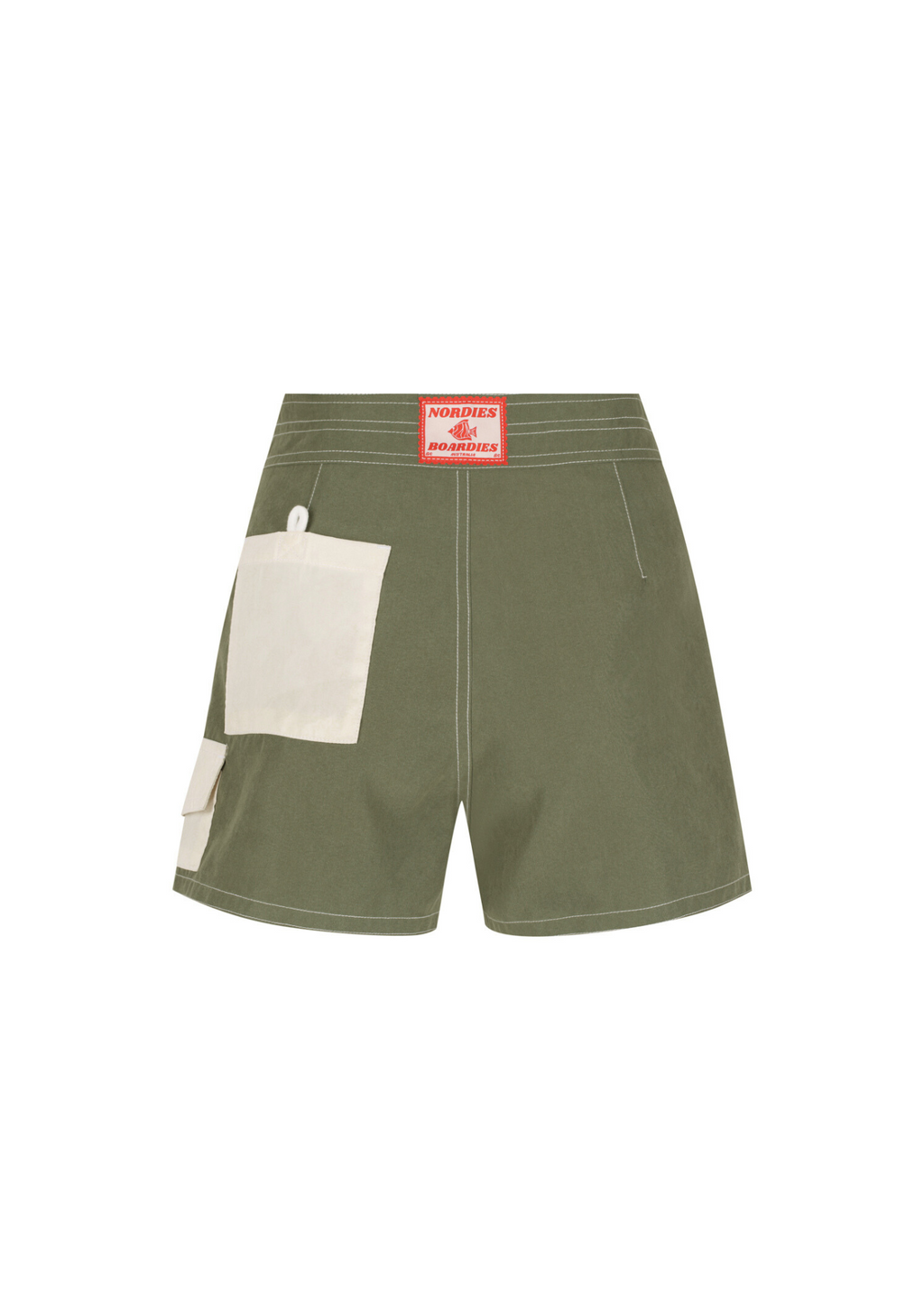 Tie Front Boardshorts - Olive