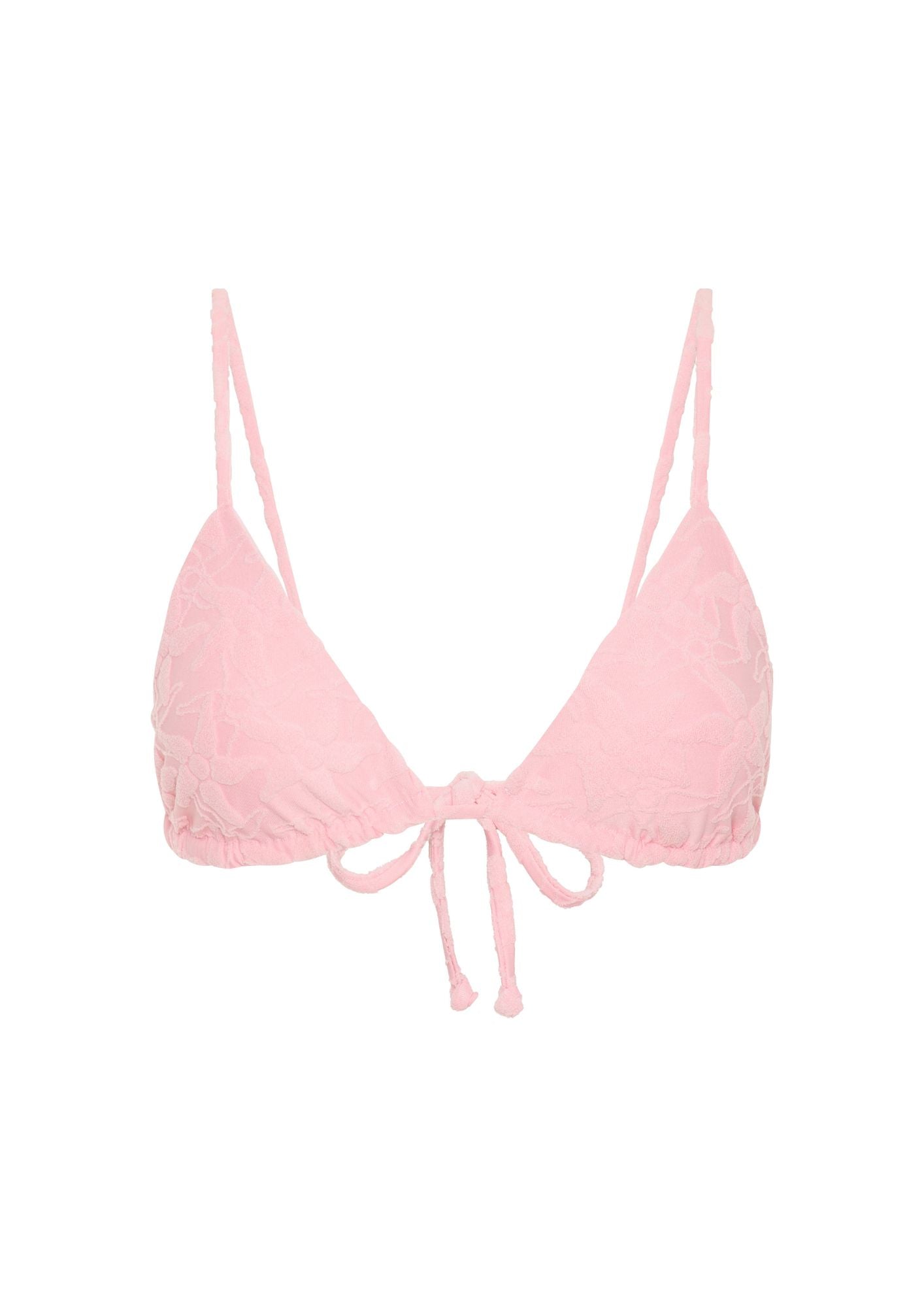 Libby Triangle Top - Pink Terry – Charlee Swim